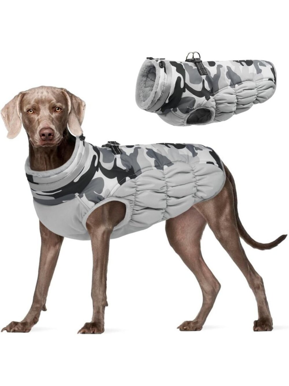 Reflective Dog Jacket for Cold Weather | Warm Coat with Harness Attachment